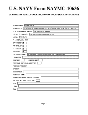 Us Navy Leave Form