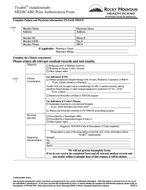 Physican Authorization for Medicare Form