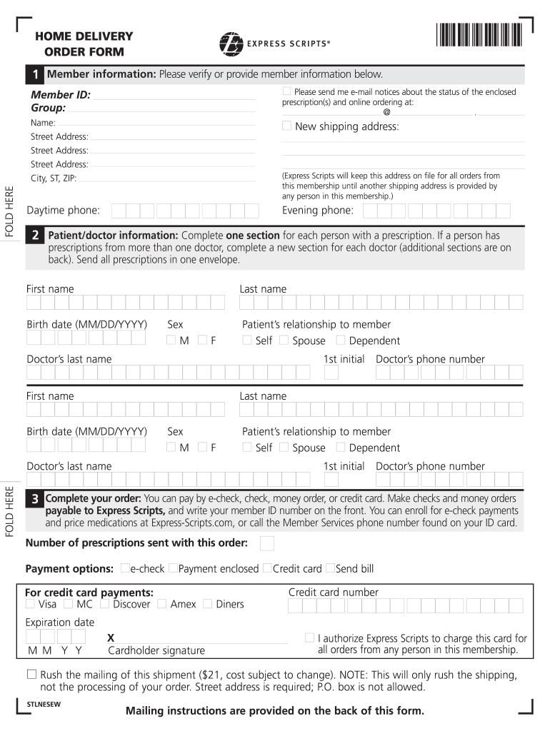 Xpress Script Order  Form