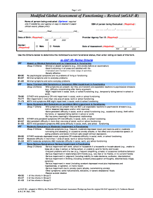 Gaf Test Printable  Form