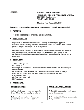 Hospital Policy and Procedure Manual Philippines  Form