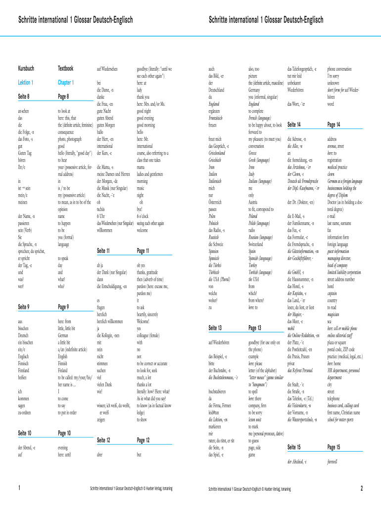 Schritte International Neu A1 1 PDF Download  Form