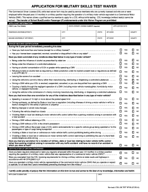 CDL Military Skills Waiver Certification Form Ksrevenue