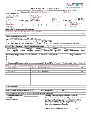 Nextcare Reimbursement Form