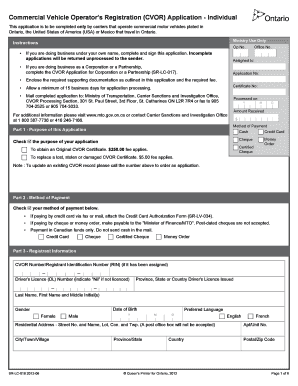 Cvor Application PDF  Form
