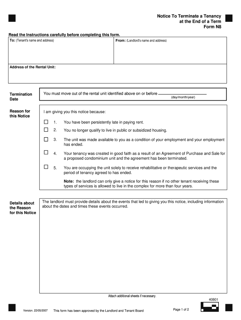 N8 Form Download