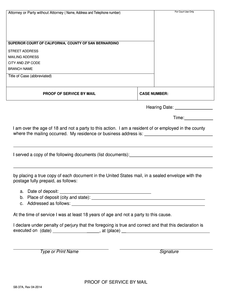  Sb 37a Fillable Form 2014-2024