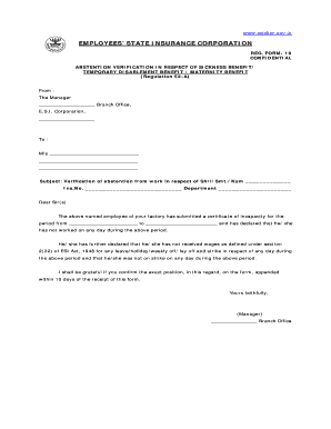 Esic Form 10