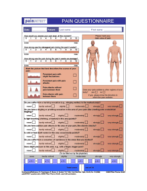 Paindetect Questionnaire PDF  Form