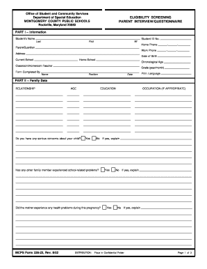 Mcps Form