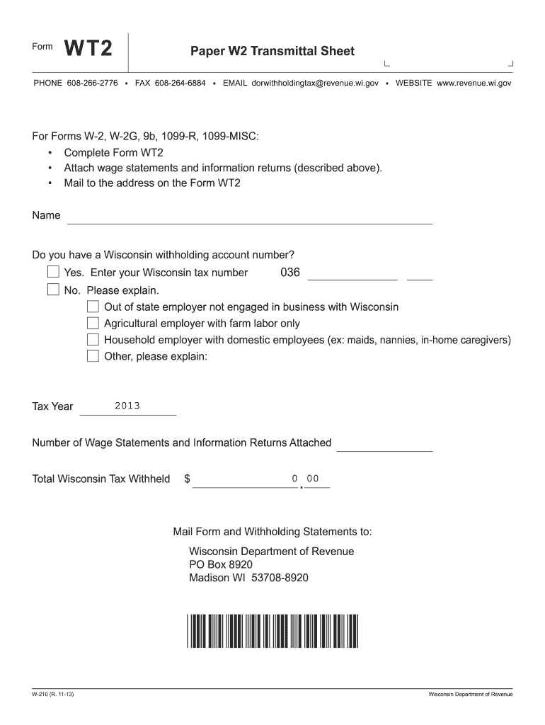  Form Wt Transmittal for Paper 2013-2024