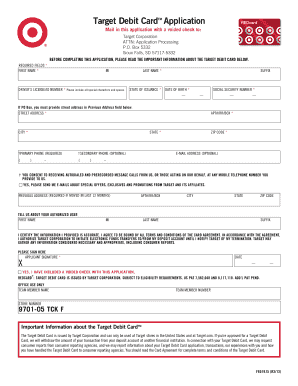 Target Application  Form