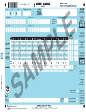 Form 0801 Rev 613 DRIVER S DAILY LOG 24 HOURS Please