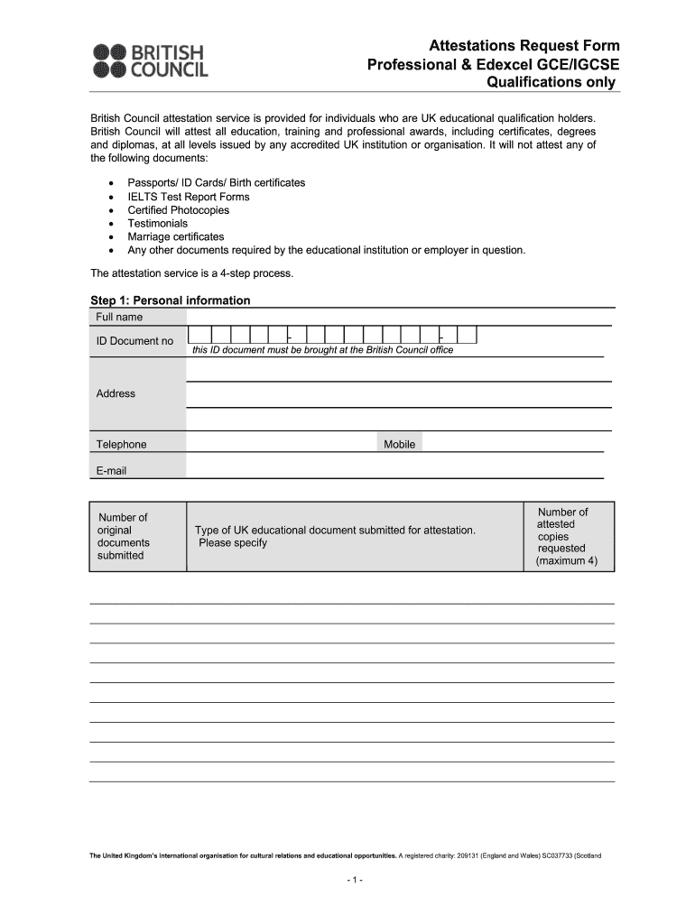 Council Attestation  Form