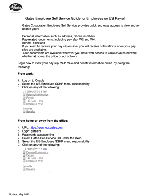 Gates Corporation Employee Login  Form