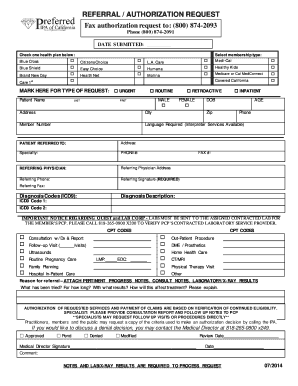  Authorization Forms Examples 2014