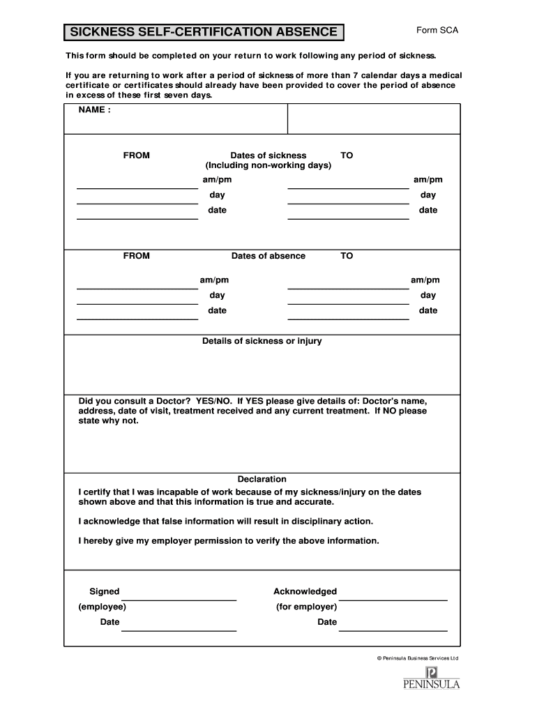 Sick Leave Forms Download