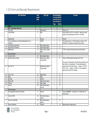 Uscis Barcode Generator  Form