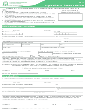  Application to License a Vehicle Department of Transport Wa Gov Au Transport Wa Gov 2020