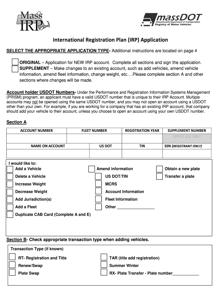 Irp Registration  Form