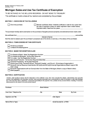 Sales Tax License Michigan  Form