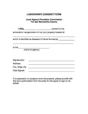 Land Owner Consent Form