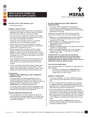 Nsfas Application Form PDF
