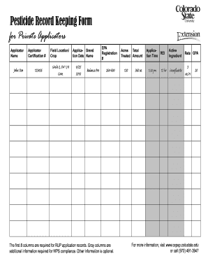 Printable Spray Record Sheet Form - Fill Out and Sign Printable PDF Template  | signNow