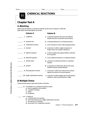 05 CTR Ch11 7904 333 PM Page 277 CHEMICAL REACTIONS 11  Form