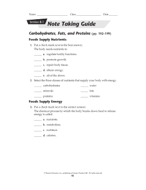 Section 8 1 Note Taking Guide Answers  Form