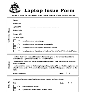 Issuing Laptop to Employees Letter Format