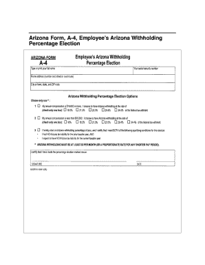 Arizona Tax Withholding Form