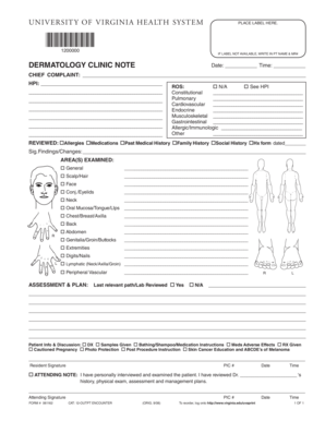 Dermatology Templates Notes  Form