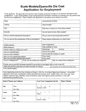 Scale ModelsDyersville Die Cast Application for Employment Iowaworkforce  Form