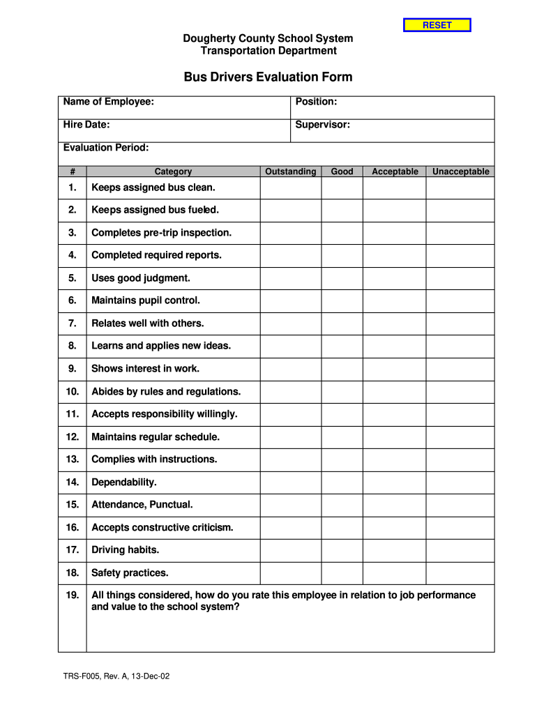  Road Test Form Tractor Trailer 2002-2024