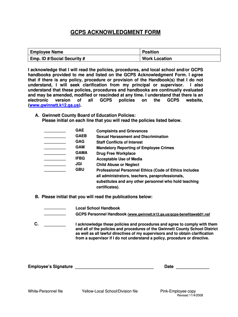 Get and Sign Public Schools Gwinnett 2008-2022 Form