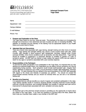 Yoga Waiver Template  Form