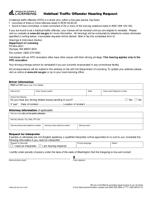  Habitual Traffic Offender Washington 2014-2024