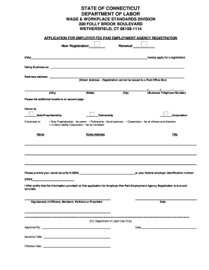 Ct Agency Registration Renewal  Form