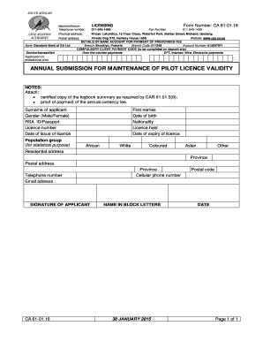 Ca 61 01 16 Form