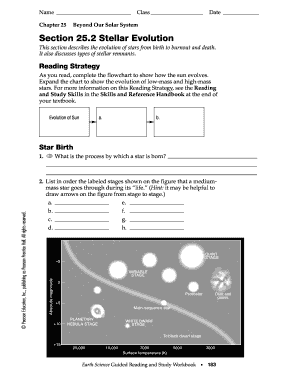 Section 25 2 Stellar Evolution Answer Key PDF  Form