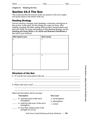 Chapter 24 Studying the Sun Answer Key  Form