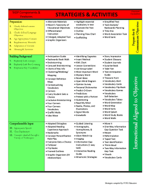 Siop Strategies PDF  Form