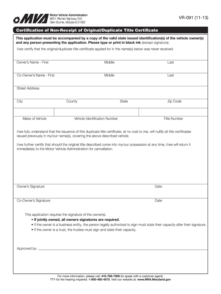  Vr 091 Form Mva 2013-2024