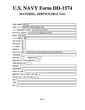 Dd Form 1574 PDF