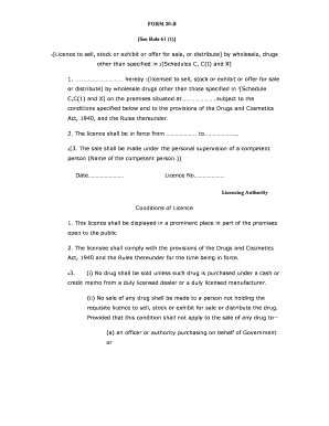 Drug Licence PDF Download  Form