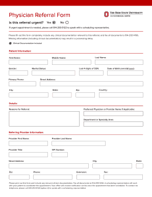 Osu Referral Form PDF