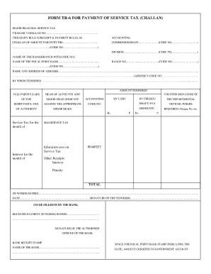 Tr 6 Challan Form PDF