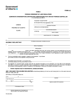 Foreign Ownership Form 2