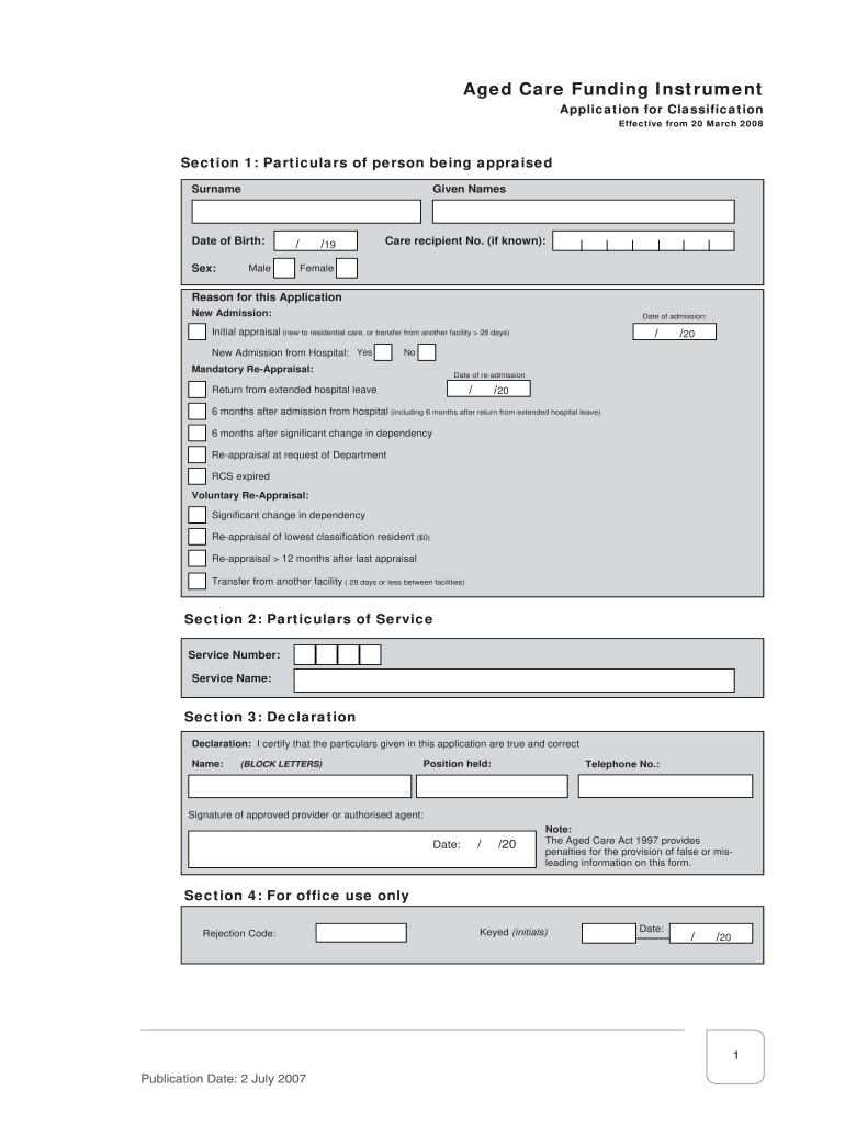  Answer Appraisal Pack Acfi to Print  Form 2007